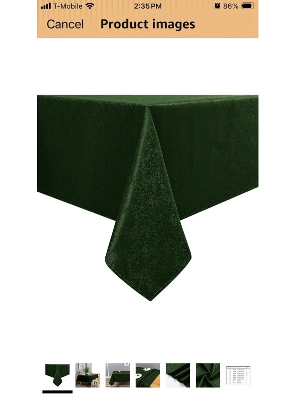 Wekwch Damask Rectangle Tablecloth, Luxury 54”x120” (Rectangular), Hunter Green